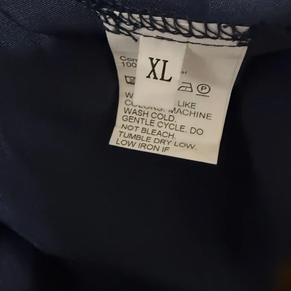 Navy Blue and Gold Women's Top - Picture 3 of 4